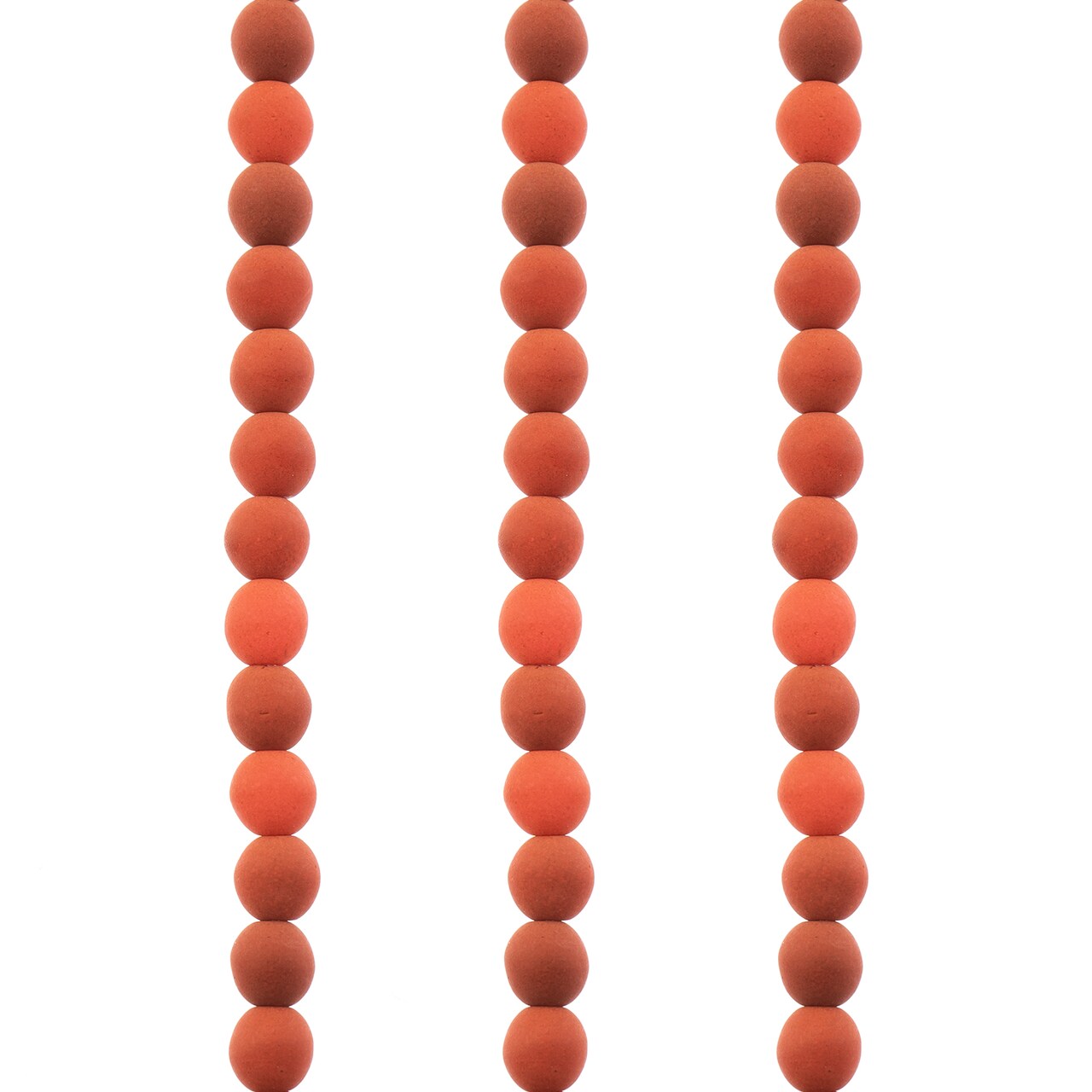 John Bead Czech Glass White Alabaster Velvet Round Bead 3 Strands